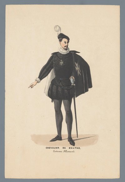 Chevalier De Malthe、ドイツの衣装 (オブジェクトのタイトル) 作： Elias Spanier