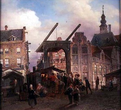街と跳ね橋 作： Elies Pieter van Bommel
