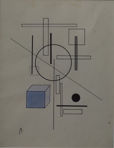 構成、1920 作： Eliezer Markowich Lissitzky