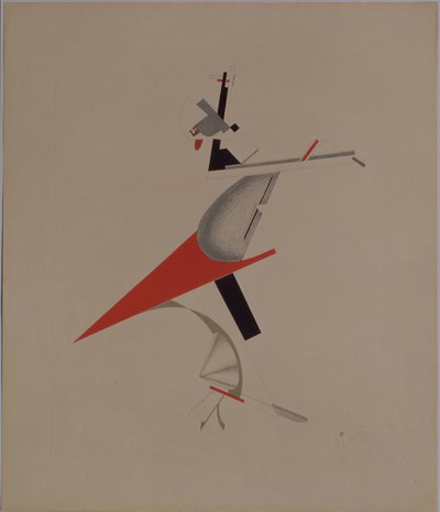 ルフィアン。オペラの置物、A。クルシェニク作「太陽の下での勝利」、1920〜1921年 作： Eliezer Markowich Lissitzky