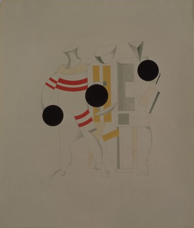スポーツマン。オペラの置物、A。クルシェニク作「太陽の下での勝利」、1920〜1921年 作： Eliezer Markowich Lissitzky