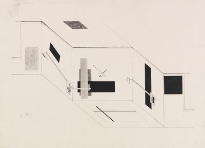 Prounルーム。 I Kestnerポートフォリオのシート5、1923年。 作： Eliezer Markowich Lissitzky