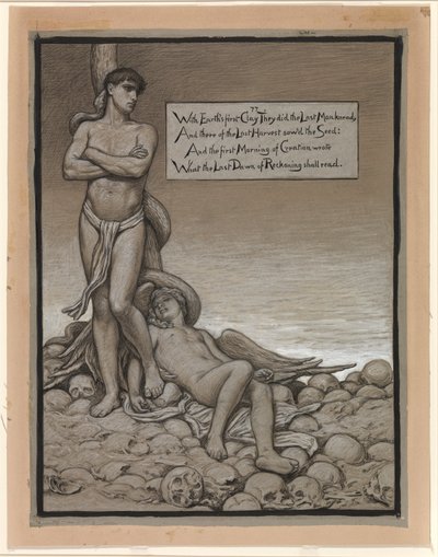 (オマル・ハイヤームのルバイヤート』挿絵）最後の男 作： Elihu Vedder