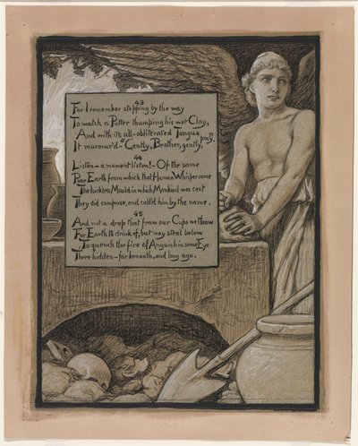 (オマル・ハイヤームのルバイヤート』挿絵）天の陶芸家 作： Elihu Vedder
