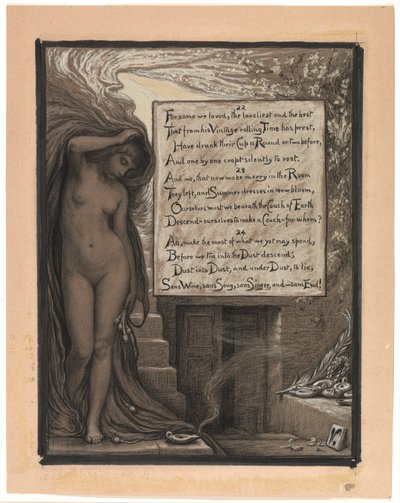 (オマル・ハイヤームのルバイヤート』挿絵）長い休息 作： Elihu Vedder