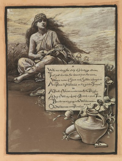 (オマル・ハイヤームのルバイヤート』挿絵）荒野の歌 作： Elihu Vedder