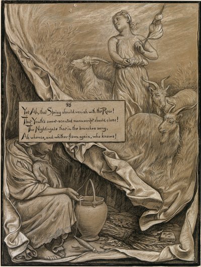 (オマル・ハイヤームのルバイヤート』挿絵）若さと年齢 作： Elihu Vedder
