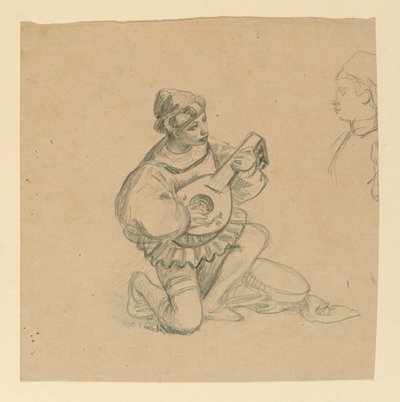 リュートを弾く少年 作： Elihu Vedder
