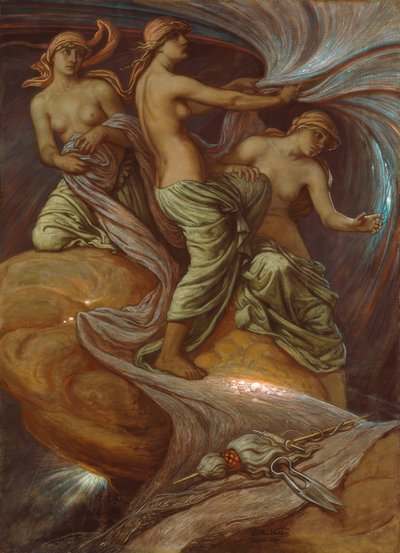 星の中での運命の出会い 作： Elihu Vedder