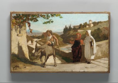粉屋とその息子とロバの寓話 作： Elihu Vedder