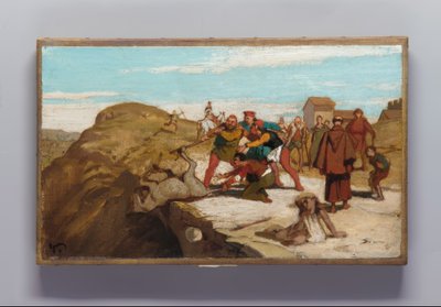 粉屋とその息子とロバの寓話 作： Elihu Vedder