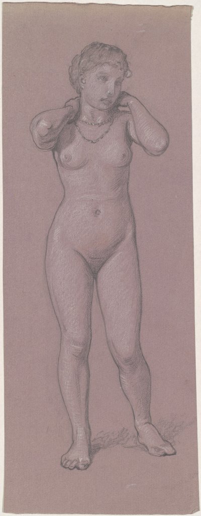ネックレスの女性ヌード 作： Elihu Vedder
