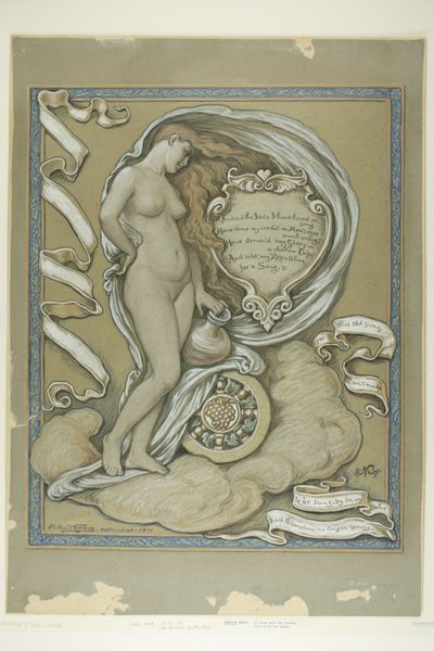 Omar Khayyam の Rubaiyat のフィギュア スタディ 作： Elihu Vedder