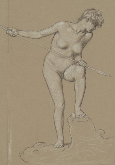 少女槍イルカ、c。 1900年。 作： Elihu Vedder