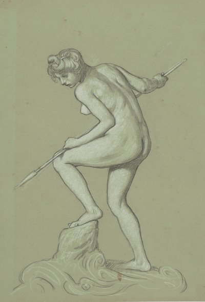 少女槍イルカ、c。 1900年。 作： Elihu Vedder