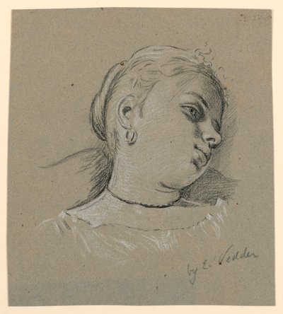 イタリアの女の子 作： Elihu Vedder