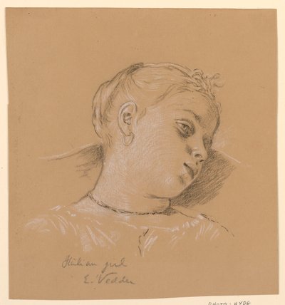 イタリアの女の子 作： Elihu Vedder