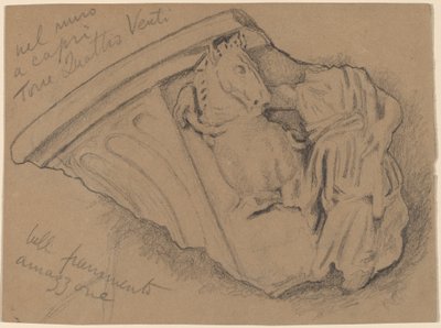 カプリの壁の断片のスケッチ 作： Elihu Vedder