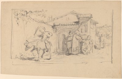 息子とロバ、c。 1859年。 作： Elihu Vedder