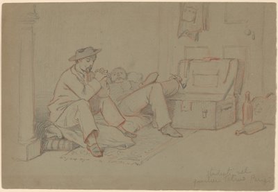 パリのカルチエ・ラタンの学生たち。 1858年。 作： Elihu Vedder