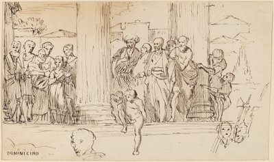 ドメニキーノの後の研究、c。 1858年。 作： Elihu Vedder