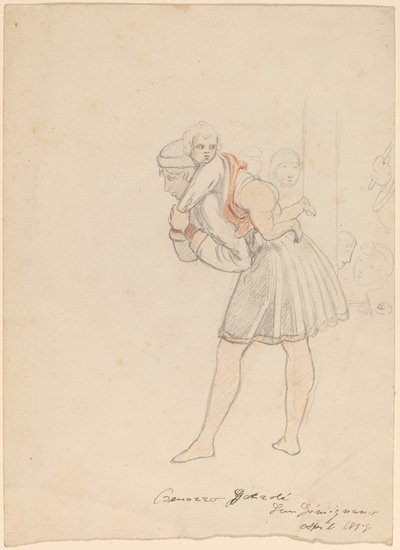 ゴッツォリの後の研究、1858 年。 作： Elihu Vedder