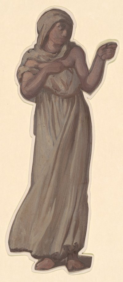 「ギリシャの女の子の入浴」のための研究 作： Elihu Vedder