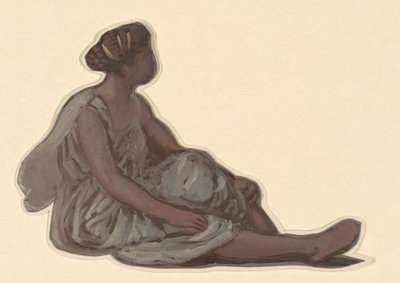 ギリシャの女の子の入浴のための研究、c。 1872年。 作： Elihu Vedder