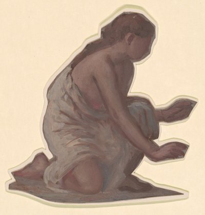 ギリシャの女の子の入浴のための研究、c。 1872年。 作： Elihu Vedder