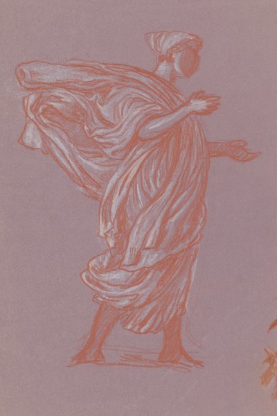 ギリシャの女の子の入浴のための研究、c。 1872年。 作： Elihu Vedder