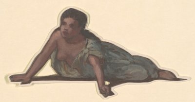 ギリシャの女の子の入浴のための研究、c。 1872年。 作： Elihu Vedder