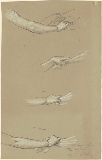 星に集う運命の習作、c. 1884～1887年。 作： Elihu Vedder
