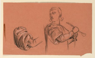 「婚礼行列」の習作 作： Elihu Vedder