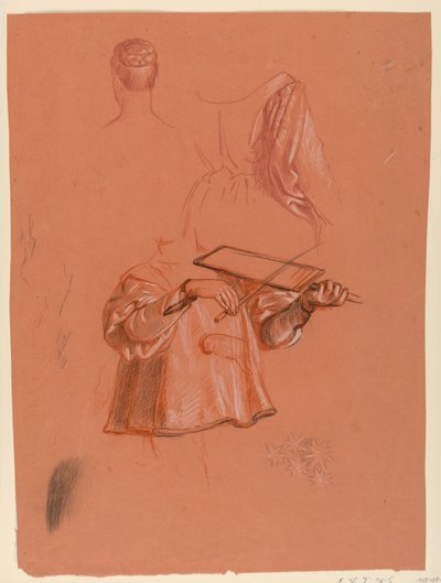 「婚礼行列」の習作 作： Elihu Vedder