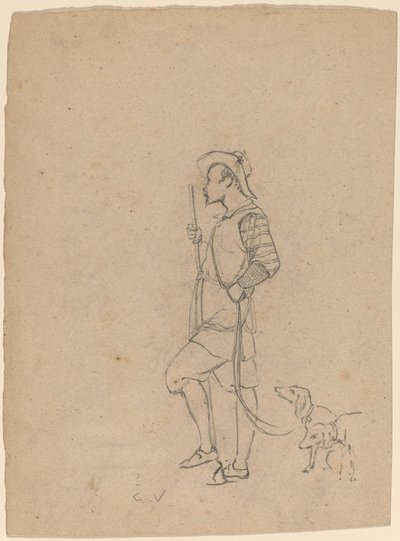 ハンターと犬の研究 作： Elihu Vedder