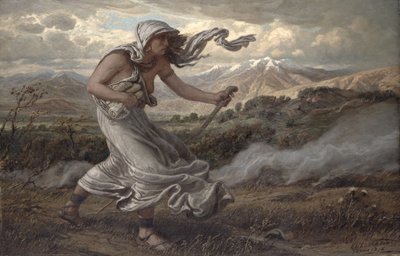 クマのシビル、1876 作： Elihu Vedder