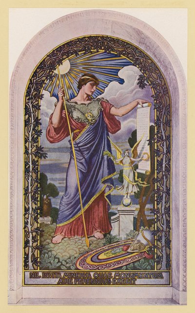 平和のミネルバ（カラーリトグラフ） 作： Elihu Vedder