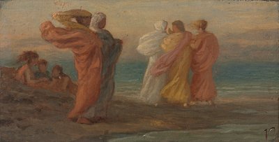 音楽会》1875年頃（油彩・パネル） 作： Elihu Vedder