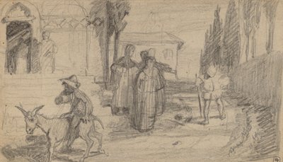 粉屋とロバのたとえ話、c。 1859年。 作： Elihu Vedder