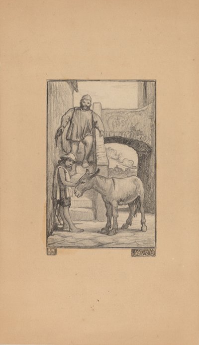 息子とロバ、1863年。 作： Elihu Vedder
