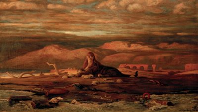 海辺のスフィンクス 作： Elihu Vedder