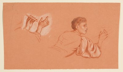衣装を着た男性像の研究 作： Elihu Vedder