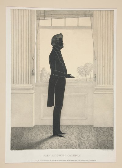 ジョン・コールドウェル・カルホーン、27枚の肖像画のセットから 作： Elijah C. Kellogg