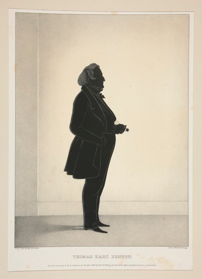 トーマス・ハート・ベントン、27 枚の肖像画のセットから 作： Elijah C. Kellogg