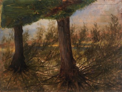 小川のそばの木々、19 世紀後半から 20 世紀初頭。 作： Eliphalet Frazer Andrews