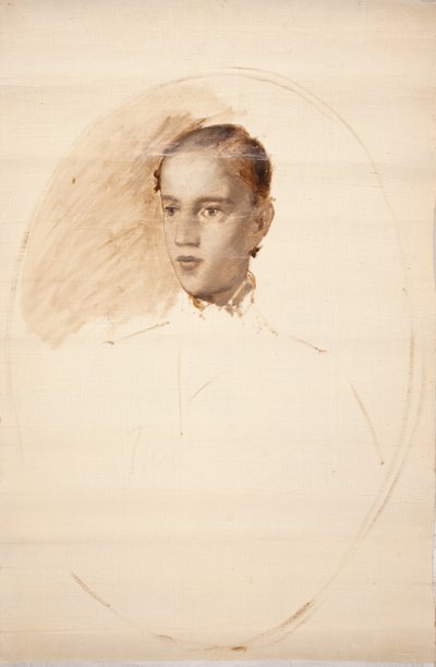 肖像画のスケッチ。 おそらくアーティストの息子、ソラルド・ジェリカウ 作： Elisabeth Jerichau Baumann