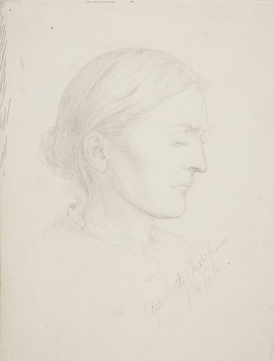 横顔の年配の女性 作： Elisabeth Jerichau Baumann