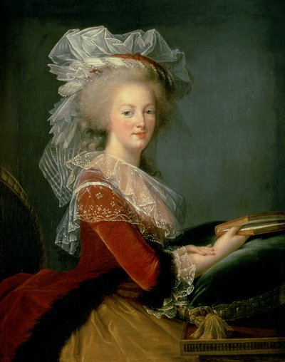 マリー・アントワネットの肖像（1755-93）（キャンバスに油彩） 作： Elisabeth Louise (studio of) Vigee Lebrun