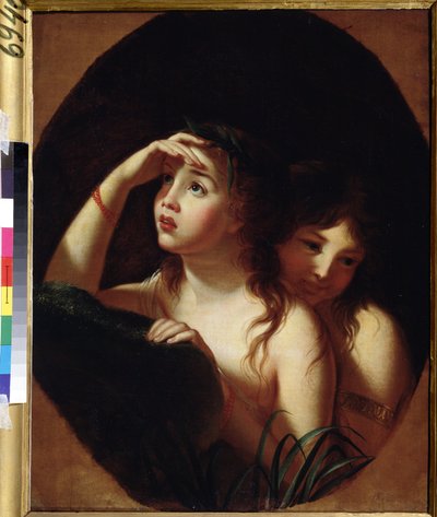 Naiads（ナイアス）。 マリー・ルイーズ・エリザベス・ヴィジェ・ルブラン（Vigee-Lebrun）（1755-1842）による絵画。 キャンバスに油彩、70 x 50 cm、1780年後半。フランス美術、ロココ美術。 A.プーシキン美術館、モスクワ。 作： Elisabeth Louise Vigee Lebrun