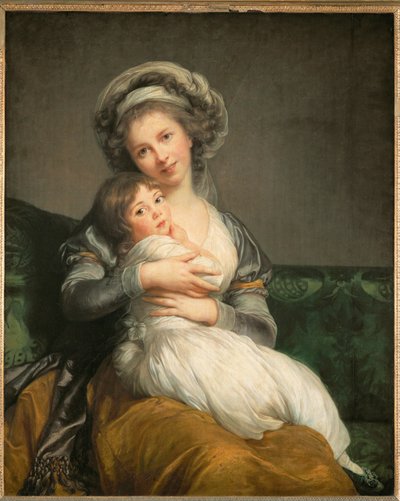 ヴィジェ＝ル・ブラン、自画像と娘のジュリー... 作： Elisabeth Louise Vigee-Lebrun